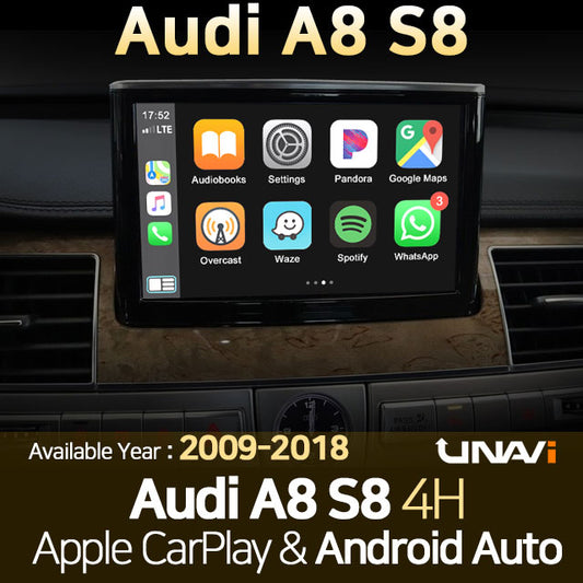 Memorial Day Sale | Apple CarPlay for AUDI A8 & S8 2009-2018 | Wireless & Wired | CarPlay & Android Auto Module Update