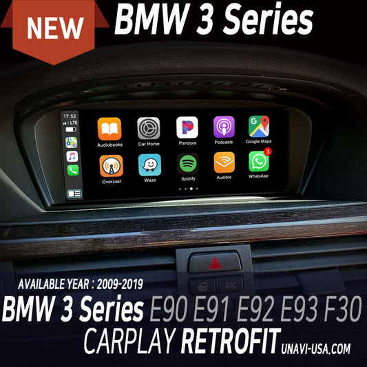 Columbus Day Sale : Apple CarPlay for 2009-2019 BMW 3 Series | Wireless & Wired | CarPlay & Android Auto Upgrade Module / Adapter