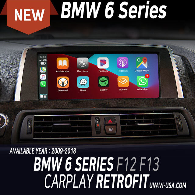 Indigenous Peoples' Day Sale : Apple CarPlay for 2009-2019 BMW 6 Series | Wireless & Wired | CarPlay & Android Auto Upgrade Module / Adapter