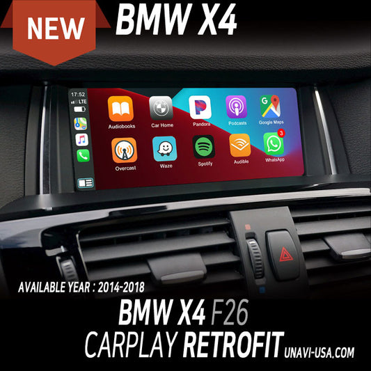 Columbus Day Sale : Apple CarPlay for 2014-2018 BMW X4 | Wired & Wireless | CarPlay & Android Auto Upgrade Module / Adapter