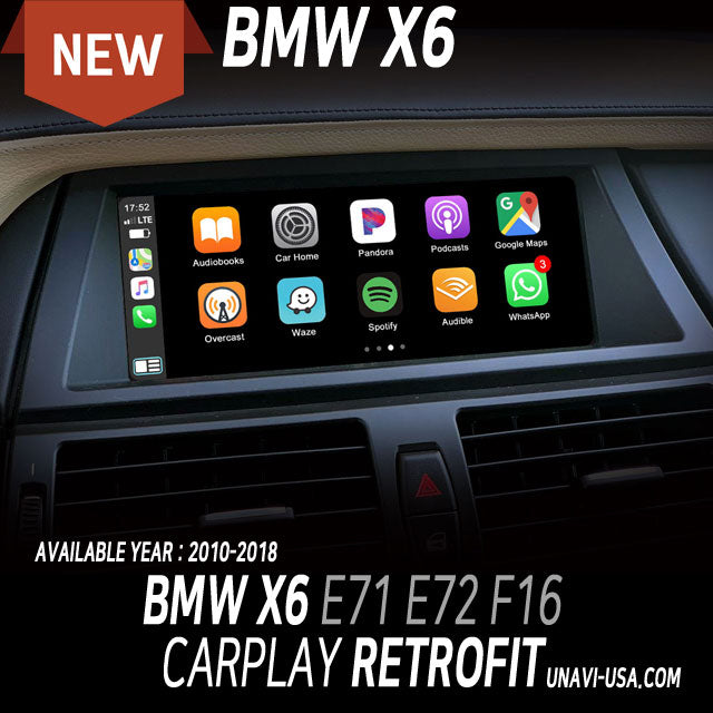 Columbus Day Sale : Apple CarPlay for 2009-2020 BMW X6 | Wireless & Wired | CarPlay & Android Auto Upgrade Module / Adapter