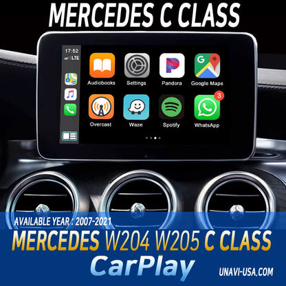 Indigenous Peoples' Day Sale : Apple CarPlay for 2007-2021 Mercedes Benz C Class | Wireless & Wired | CarPlay & Android Auto Upgrade Module / Adapter