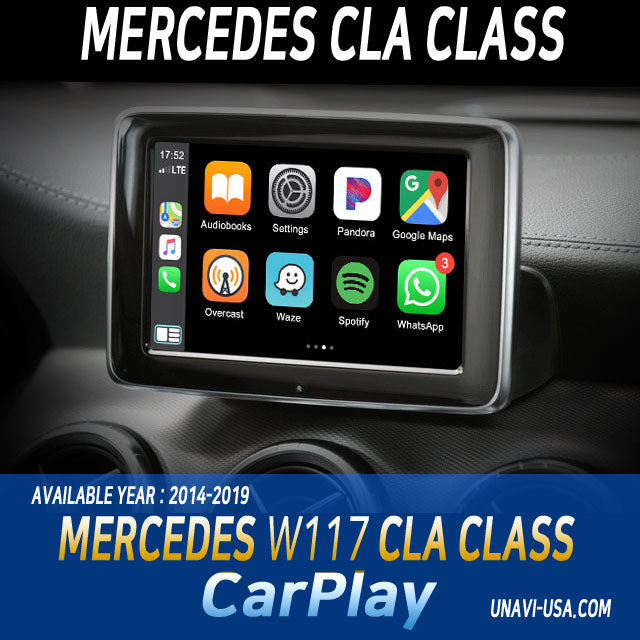 Columbus Day Sale : Apple CarPlay for 2014-2019 Mercedes Benz CLA Class | Wireless & Wired | CarPlay & Android Auto Upgrade Module / Adapter
