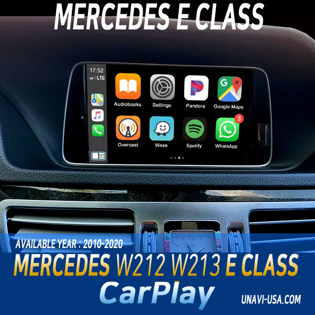 Columbus Day Sale : Apple CarPlay for 2010-2020 Mercedes Benz E Class | Wireless & Wired | CarPlay & Android Auto Upgrade Module / Adapter