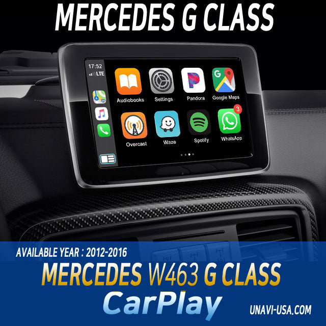 Columbus Day Sale : Apple CarPlay for 2012-2016 Mercedes Benz G Class | Wireless & Wired | CarPlay & Android Auto Upgrade Module / Adapter