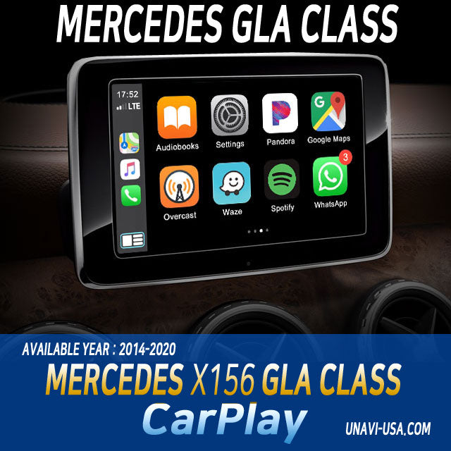 Columbus Day Sale : Apple CarPlay for 2014-2020 Mercedes Benz GLA Class | Wireless & Wired | CarPlay & Android Auto Upgrade Module / Adapter