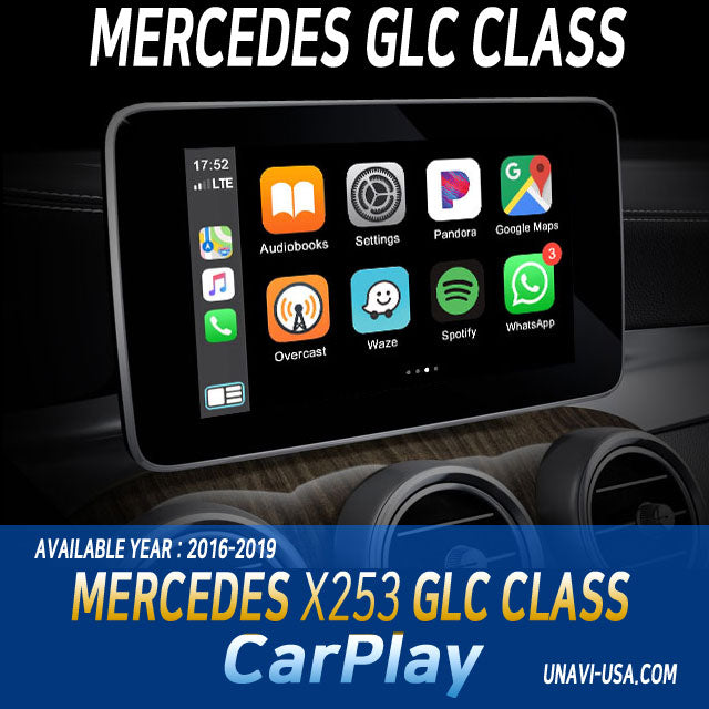 Indigenous Peoples' Day Sale : Apple CarPlay for 2016-2019 Mercedes Benz GLC Class | Wireless & Wired | CarPlay & Android Auto Upgrade Module / Adapter