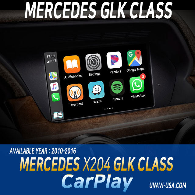 Columbus Day Sale : Apple CarPlay for 2010-2016 Mercedes Benz GLK Class | Wireless & Wired | CarPlay & Android Auto Upgrade Module / Adapter