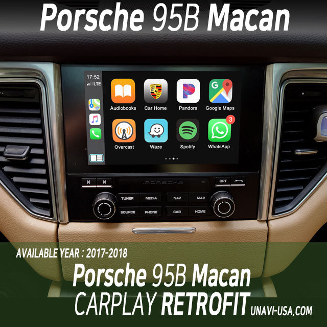 Memorial Day Sale | Apple CarPlay for Porsche Macan (95B) 2017-2018 | Wireless & Wired | CarPlay & Android Auto module upgrade