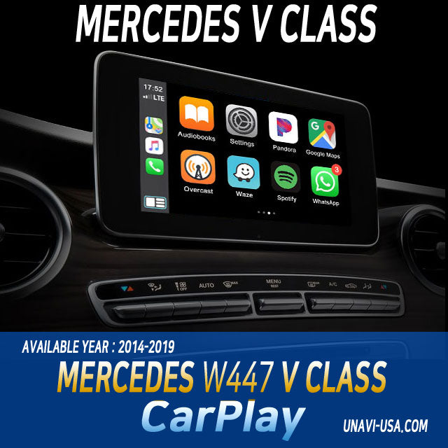 Indigenous Peoples' Day Sale : Apple CarPlay for 2014-2019 Mercedes Benz V Class | Wireless & Wired | CarPlay & Android Auto Upgrade Module / Adapter